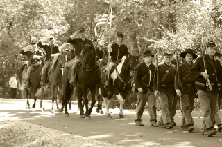 Mounted Troops salute
